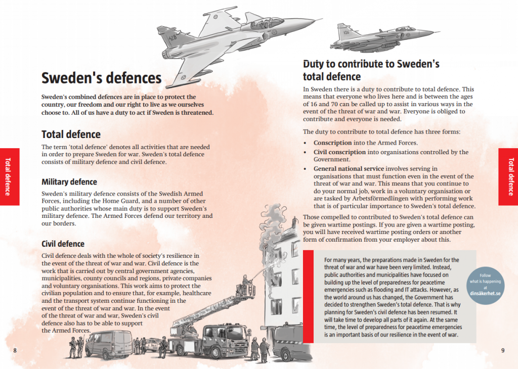 Swedish Defence booklet