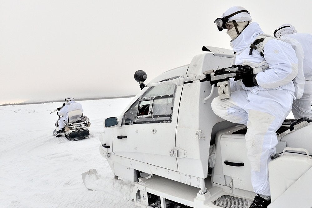 Berkut in the snow