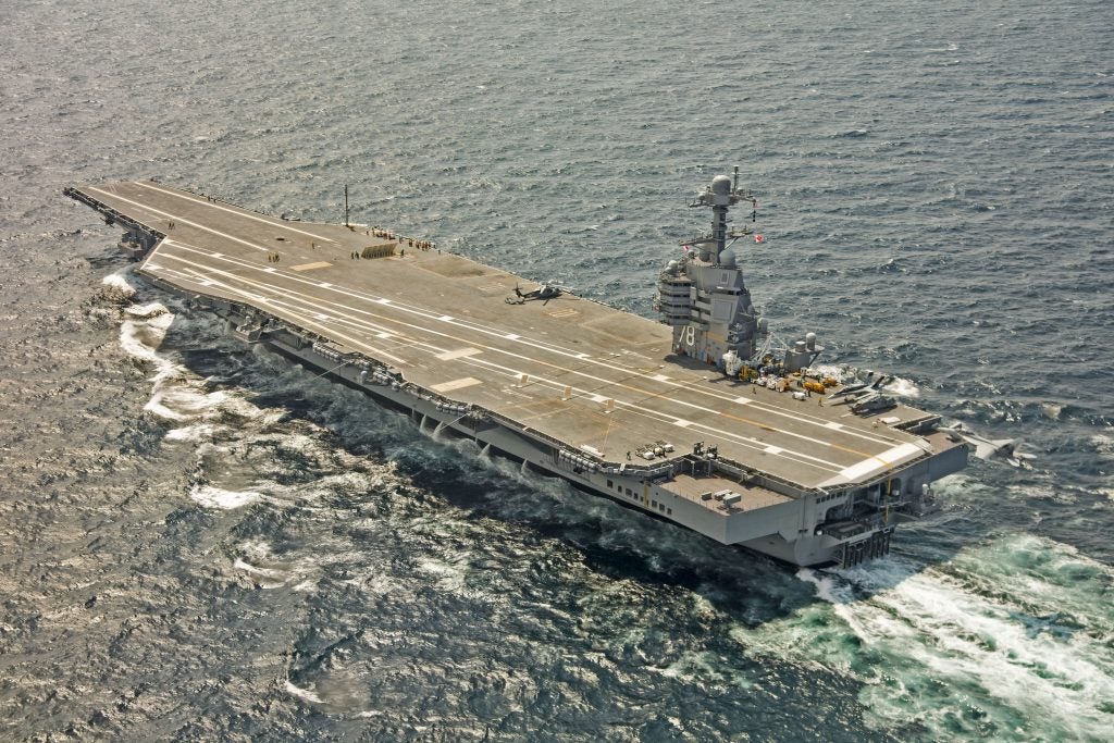 USS Gerald Ford first Super Hornet landing