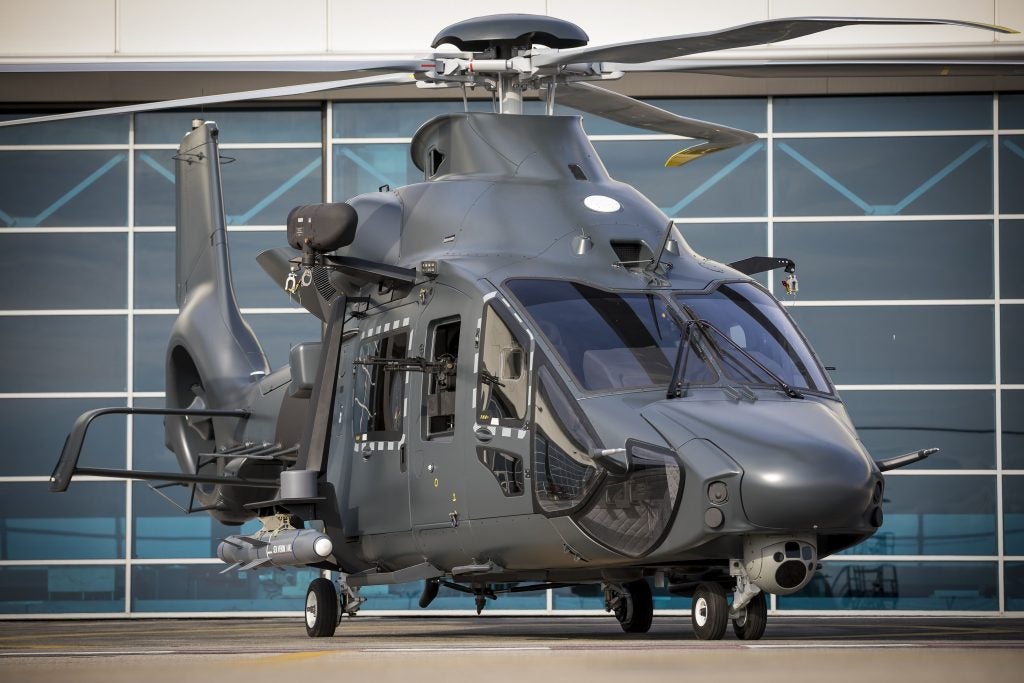 Mock-up of the Airbus H160M helicopter first revealed in May 2019