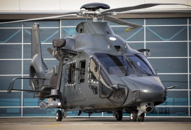 Mock-up of the Airbus H160M helicopter first revealed in May 2019