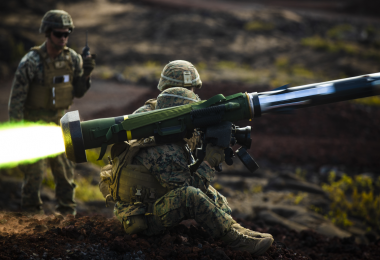 A U.S. Marine fires a shoulder-fired Javelin during Exercise Bourgainville II, Hawaii - 2019-05-15 - Lance Cpl Jacob Wilson