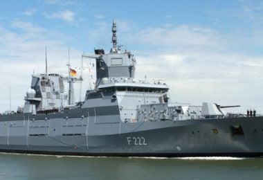 German Navy F125 Baden-Württemberg F222 at its commissioning ceremony 17 June 2019