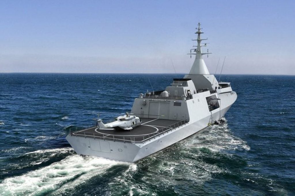 Render image of the Gowind-class, showing its flight deck and aft section (courtesy of Naval Group)