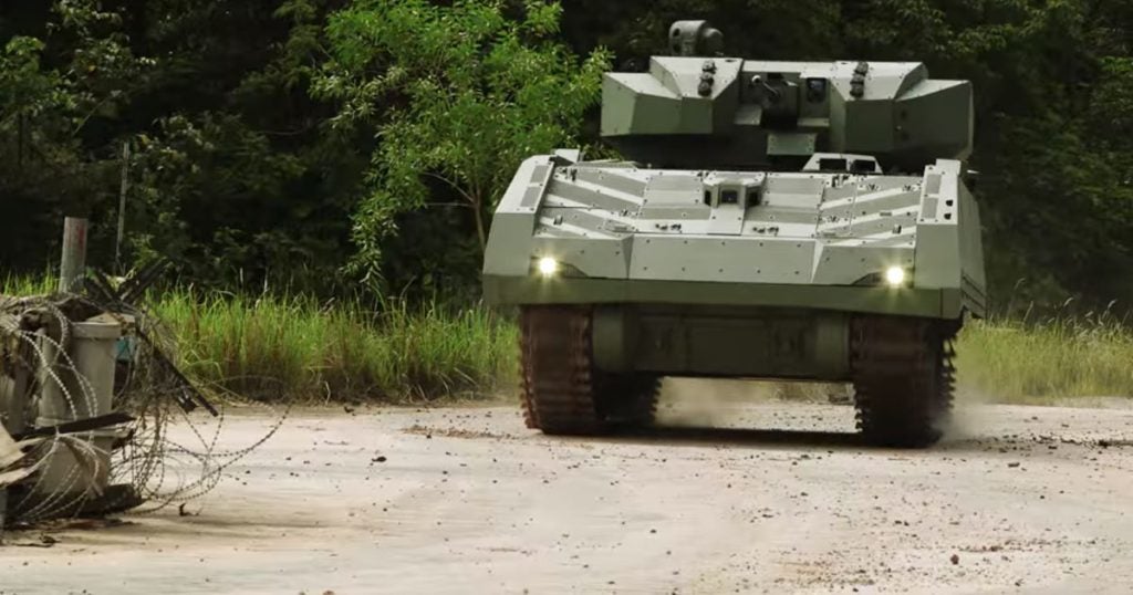 Screenshot of Singapore Army promotional video of the Hunter AFV (courtesy Singapore Ministry of Defence)