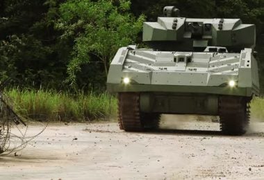 Screenshot of Singapore Army promotional video of the Hunter AFV (courtesy Singapore Ministry of Defence)