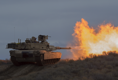 M1A2 Abrams Tanks from Idaho Army National Guard run through field exercises on Orchard Combat Training Center 2019-02-04 ID ANG Thomas Alvarez