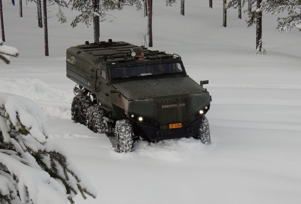 Protolab PMPV in snowy conditions (photo courtesy of Protolab on Twitter)