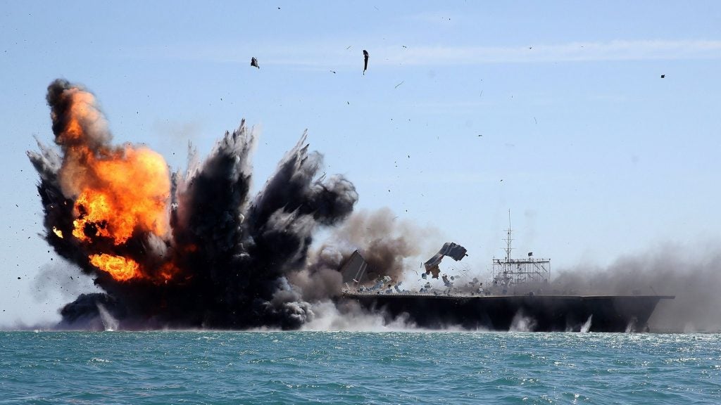 Iran Launches Mock Ballistic Missile Attack Against Fake Aircraft Carrier in Strait of Hormuz