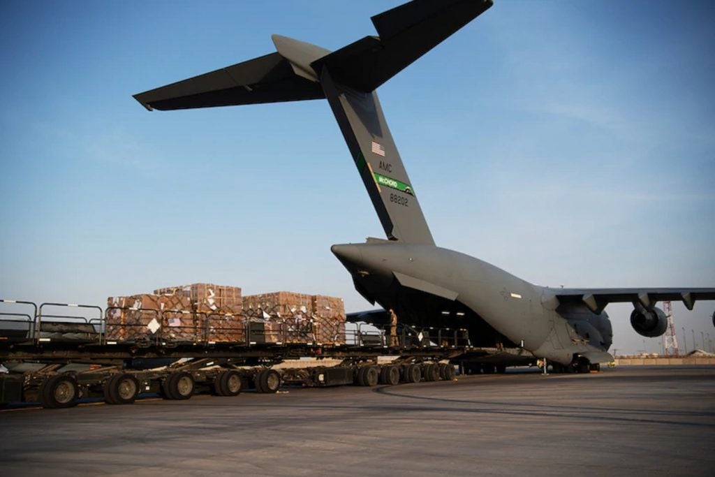Humanitarian Aid Delivered to Beirut by U.S. Air Force C-17 Globemaster IIIs