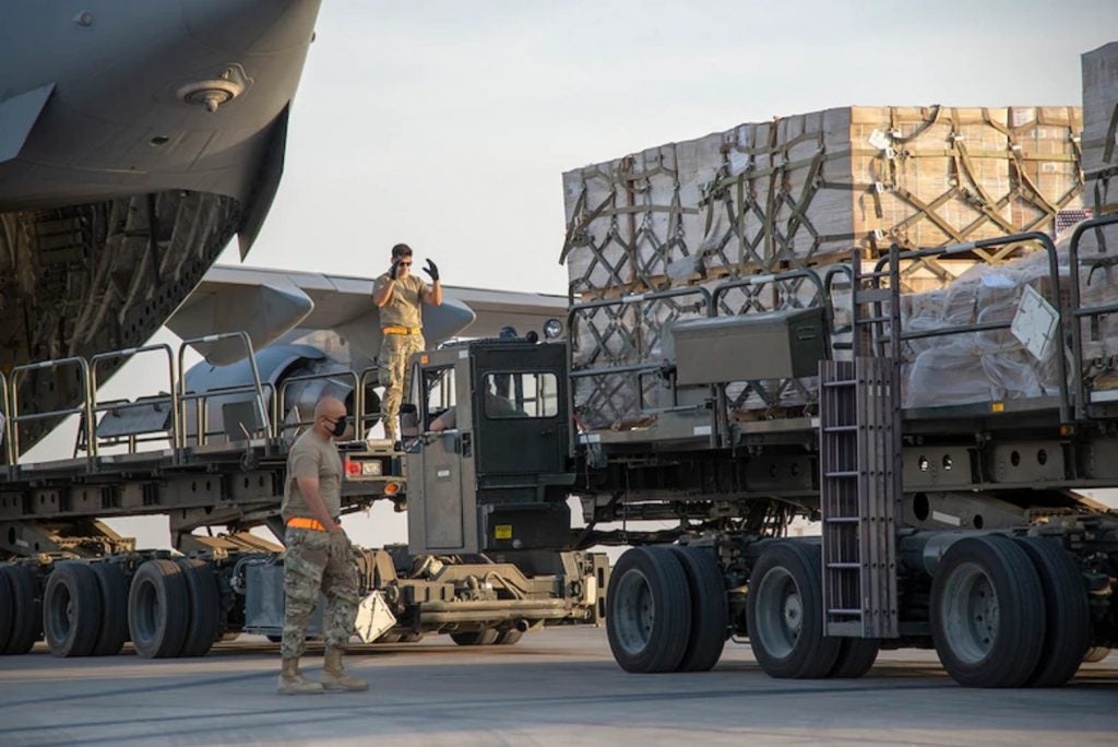 Humanitarian Aid Delivered to Beirut by U.S. Air Force C-17 Globemaster IIIs