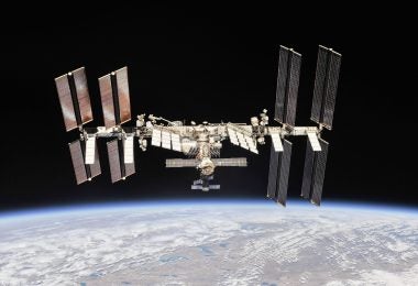 The International Space Station photographed by Expedition 56 crew members from a Soyuz spacecraft after undocking on October 4, 2018. (NASA/Roscosmos)