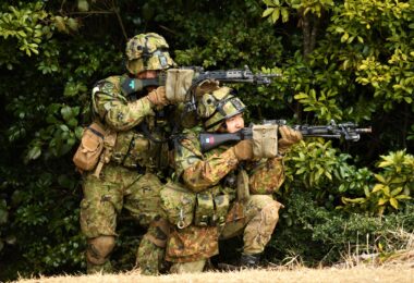 JGSDF soldiers of the 2nd Amphibious Rapid Deployment Regiment during a training evaluation in 2023 (JGSDF Amphibious Rapid Deployment Brigade)