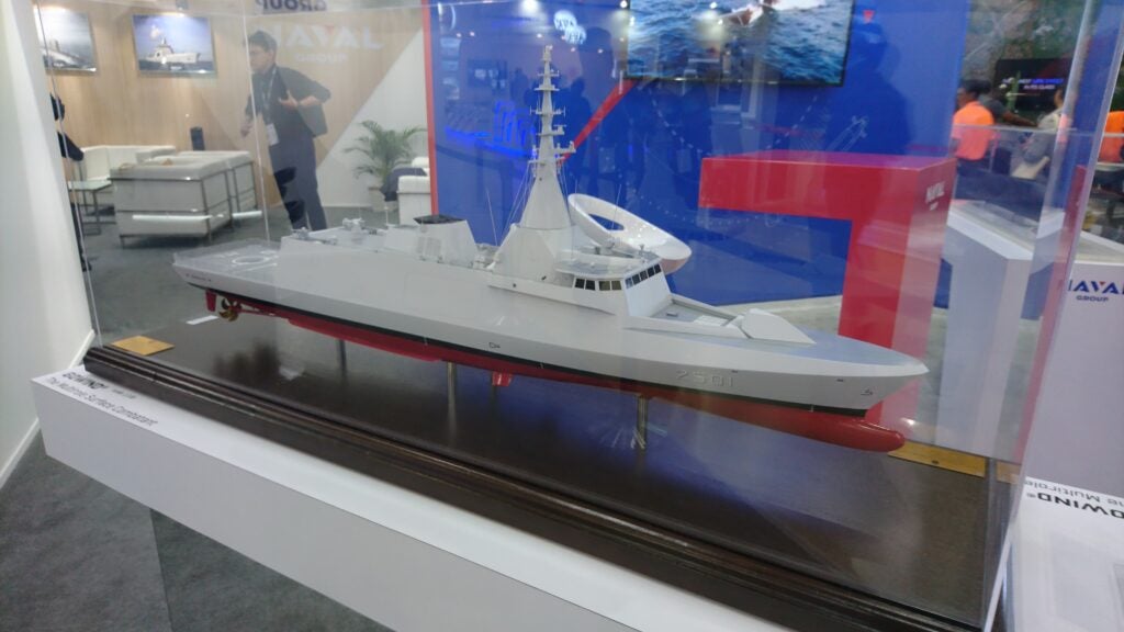 A Naval Group scale model of the Malaysian Littoral Combat Ship at LIMA 2023 (Albert Lee)