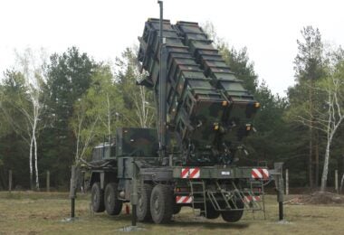 A Patriot surface to air missile battery in Ukrainian service (Ukrainian Armed Forces)