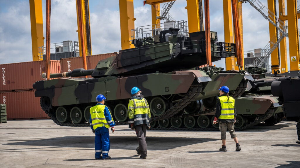 One of the first Polish M1A1s arrives in Poland on 28 June 2023. Cpl. Wojciech Kró/Polish Defense Ministry