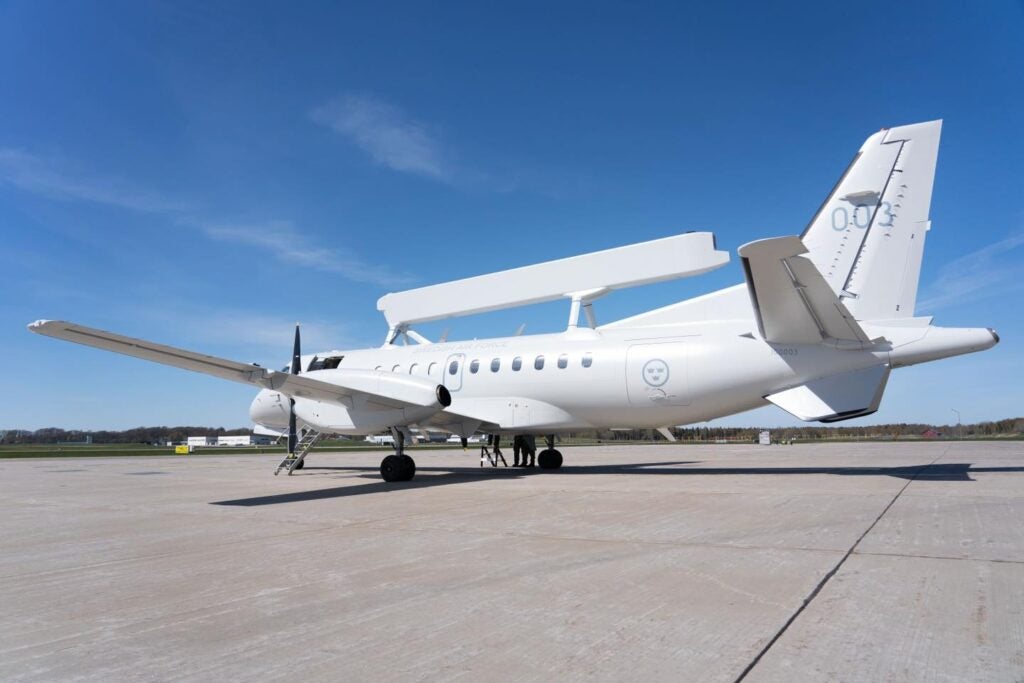 A Swedish Air Force Saab 340 AEW during Exercise Aurora 23 Amanda Gahm/Försvarsmakten