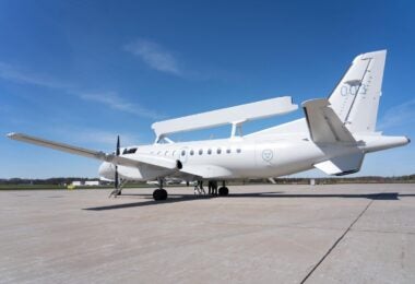 A Swedish Air Force Saab 340 AEW during Exercise Aurora 23 Amanda Gahm/Försvarsmakten