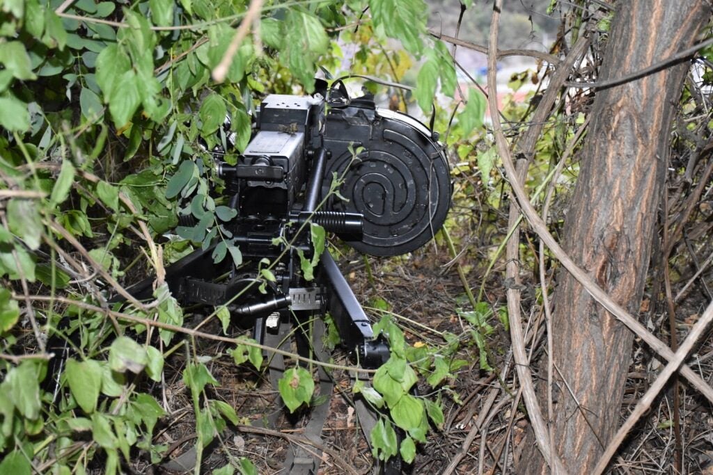 An automatic grenade launcher abandoned by Serb militants after the 24 September attack on Kosovo Police (Kosovo Police)
