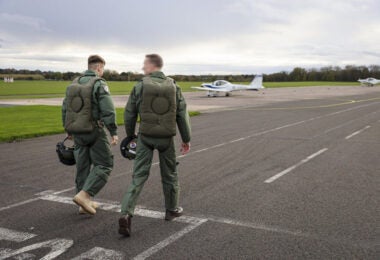 Ukrainian pilots with RAF Grob Tutors (Royal Air Force)