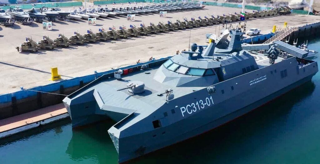 The IRGC Navy Commissions The Catamaran-Type Shahid Abu Mahdi al-Muhandis  Warship