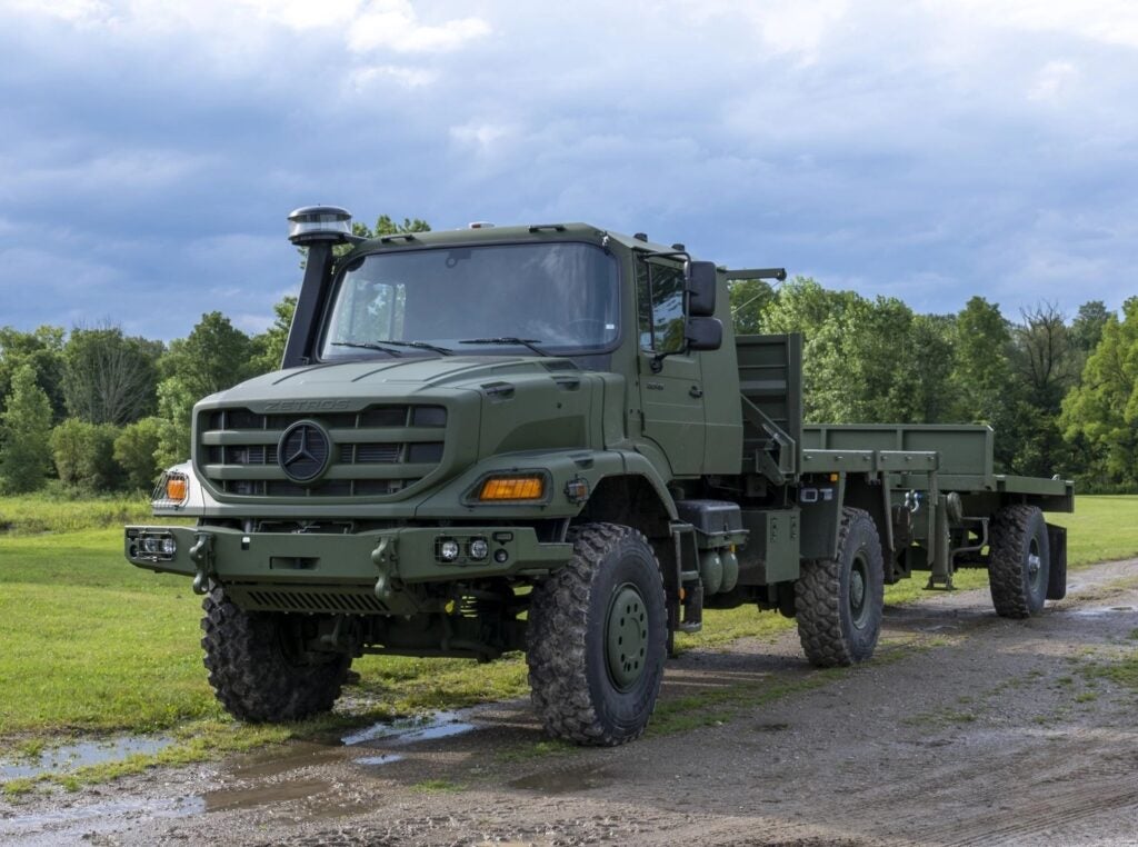A Mercedes-Benz Zetros of the type offered to the Canadian Armed Forces under the Logistics Vehicle Modernization project (GDLS Canada/Manac)