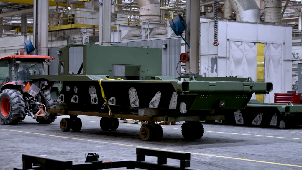 An M270 chassis being rebuilt as part of the M270A2 upgrade for the US Army (Lockheed Martin)