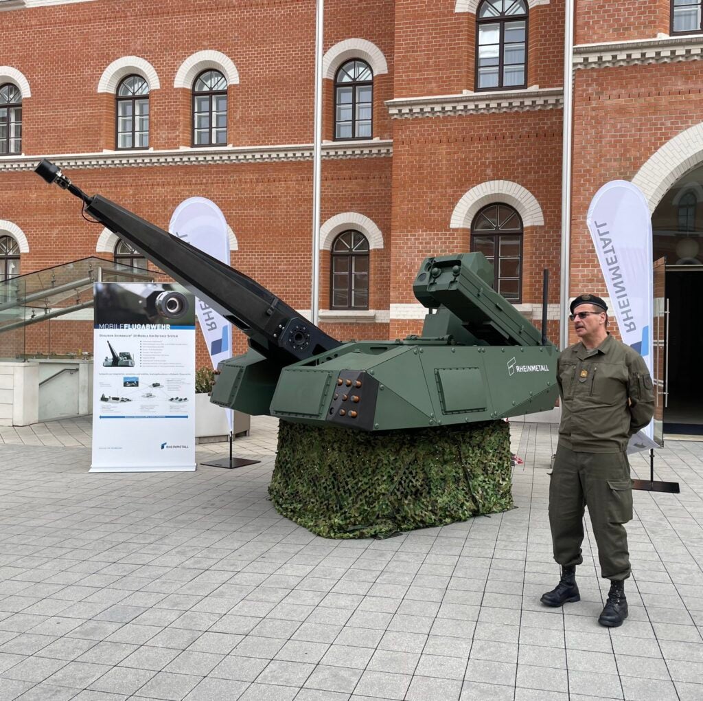 A Skyranger 30 turret as configured for Austria's Pandur armored fighting vehicles (Rheinmetall)