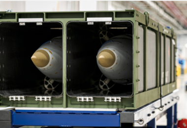 Two Precision Strike Missiles in a container (Lockheed Martin)